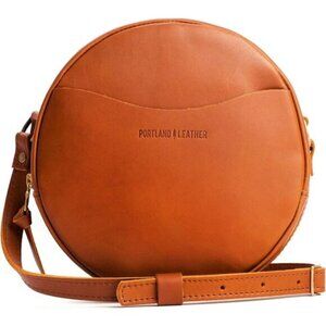 ⚡Portland Leather Women Honey Imported Goods Circle Handmade Crossbody Bag